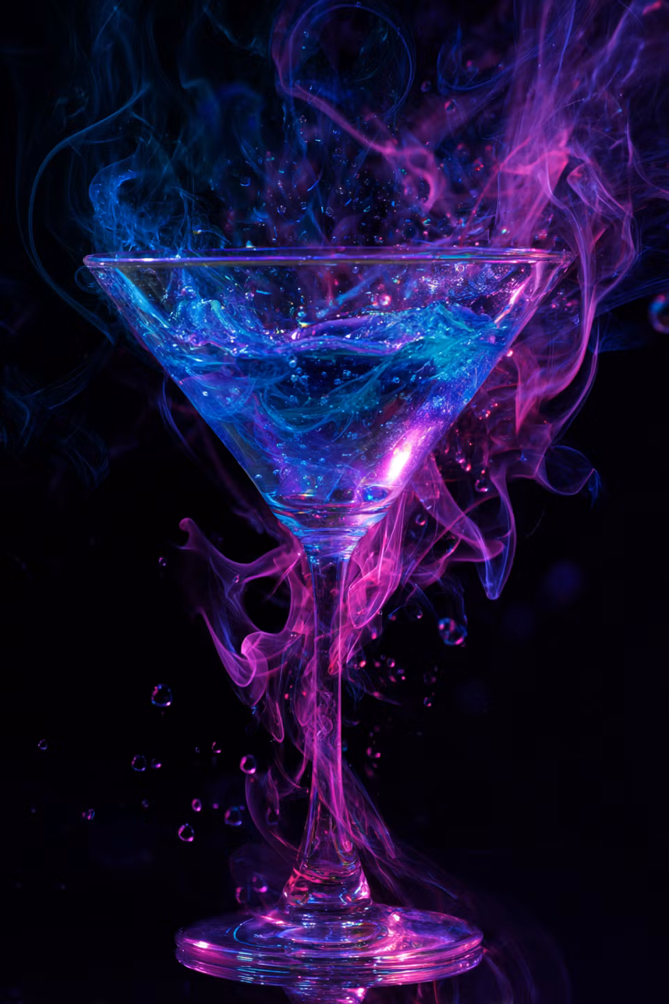 Diamond Painting - Neonblå Martini (Beställningsvara)