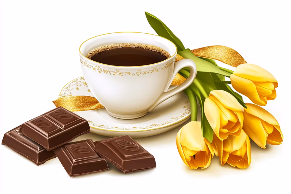 Korsstygn - Tulpaner och Chokladkaffe (Beställningsvara)