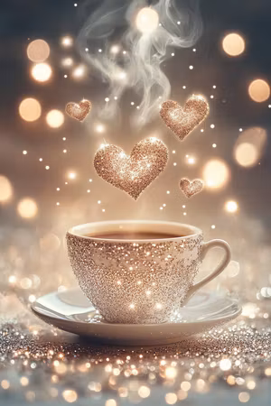 Diamond Painting - Kärlek i Kaffekoppen (Beställningsvara)