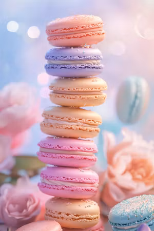 Diamond Painting - Pastelliga Macarons i Söt Dröm (Beställningsvara)