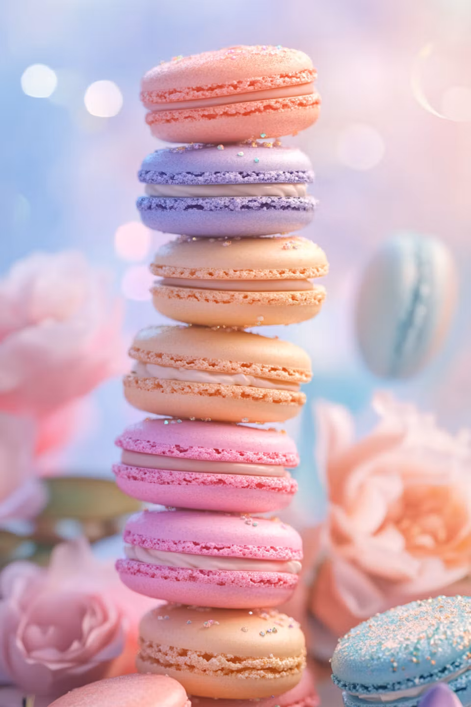 Korsstygn - Pastelliga Macarons i Söt Dröm (Beställningsvara)