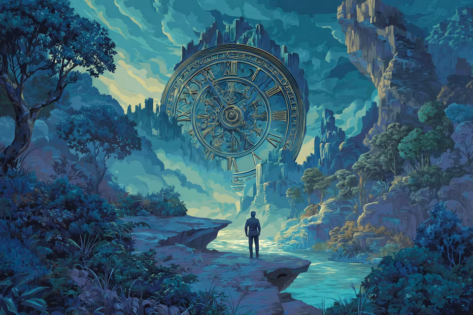 Diamond Painting - Tidens Port i Den Blå Dalen (Beställningsvara)