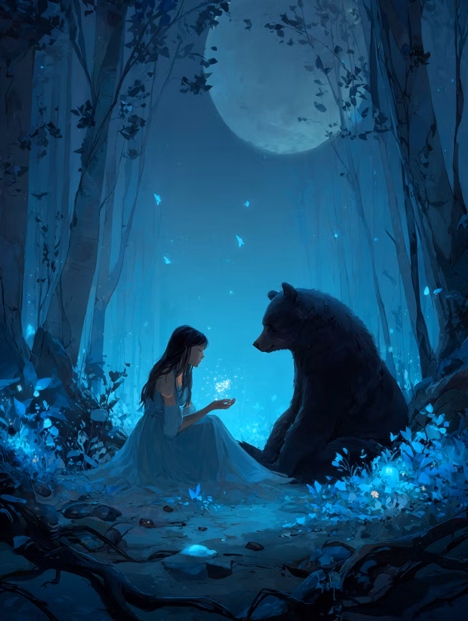 Korsstygn - Månens Björnväktare (Beställningsvara)