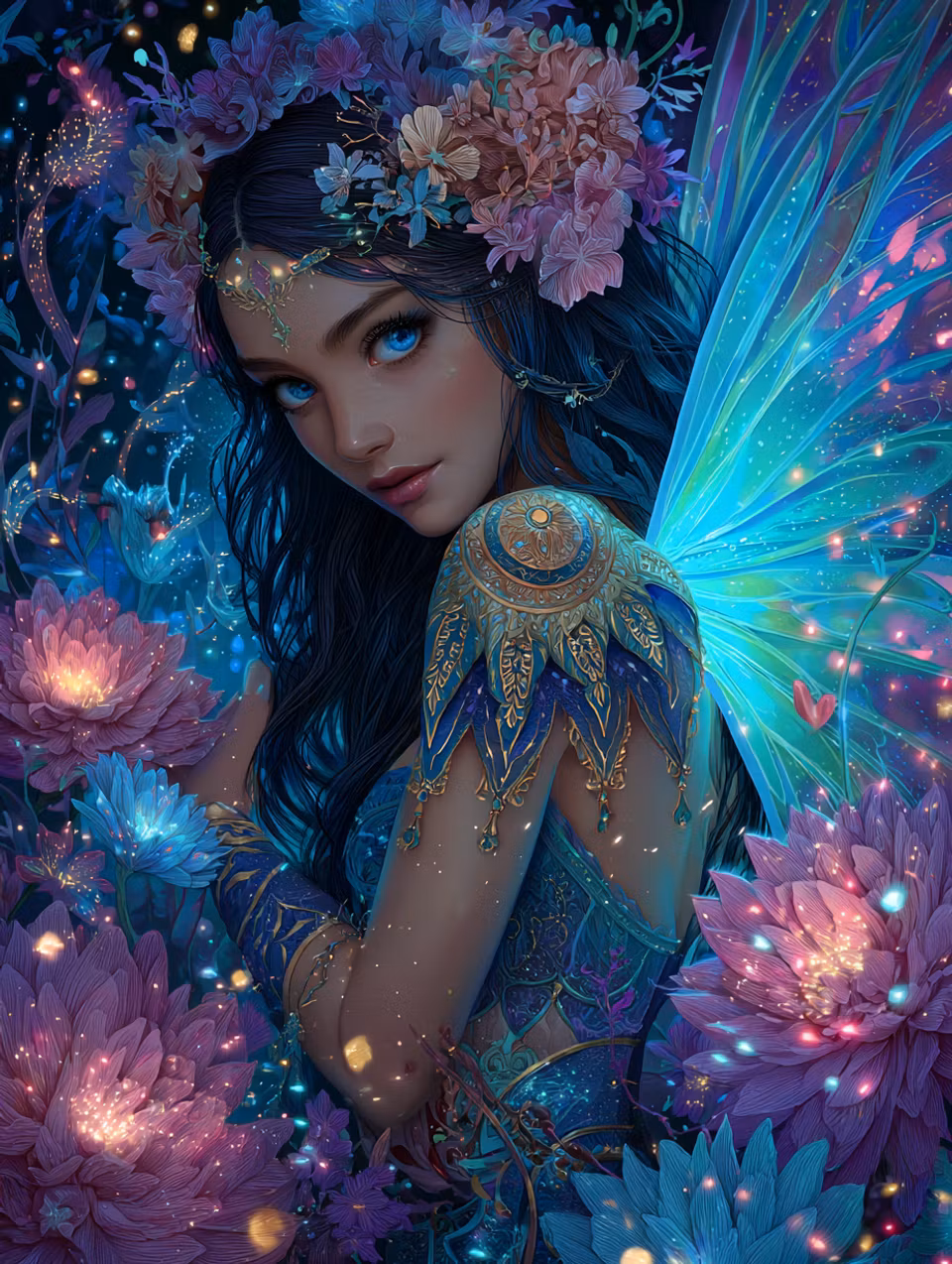 Diamond Painting - Nattblommans Älva (Beställningsvara)
