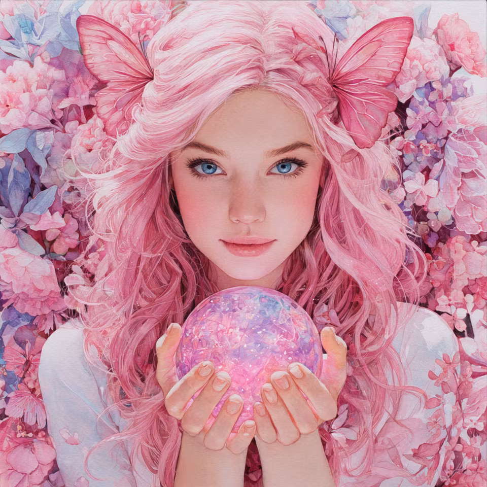 Diamond Painting - Rosa Fjärilsdröm (Beställningsvara)