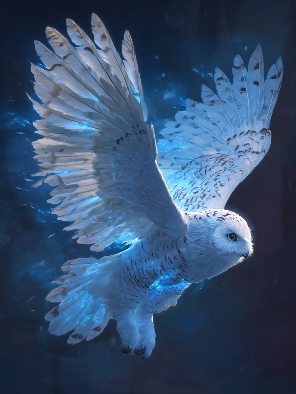 Diamond Painting - Blåvingad Snöuggla (Beställningsvara)