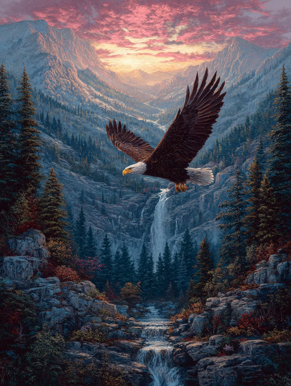 Diamond Painting - Frihet över Bergsdalen (Beställningsvara)
