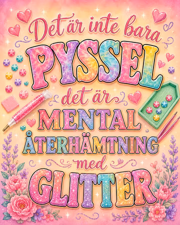 Diamond Painting - Mental Återhämtning med Glitter (Beställningsvara)