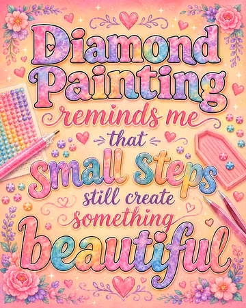 Diamond Painting - Small Steps Create Beauty (Beställningsvara)