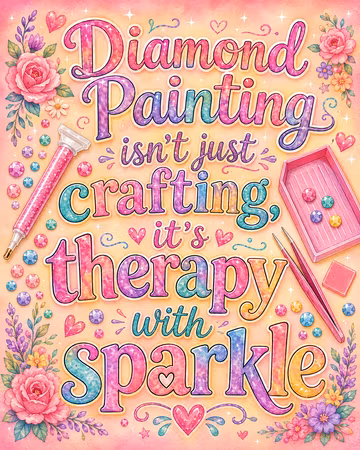 Diamond Painting - Therapy with Sparkle (Beställningsvara)