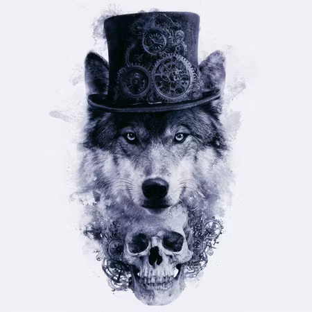Diamond Painting - Steampunkvarg (Beställningsvara)
