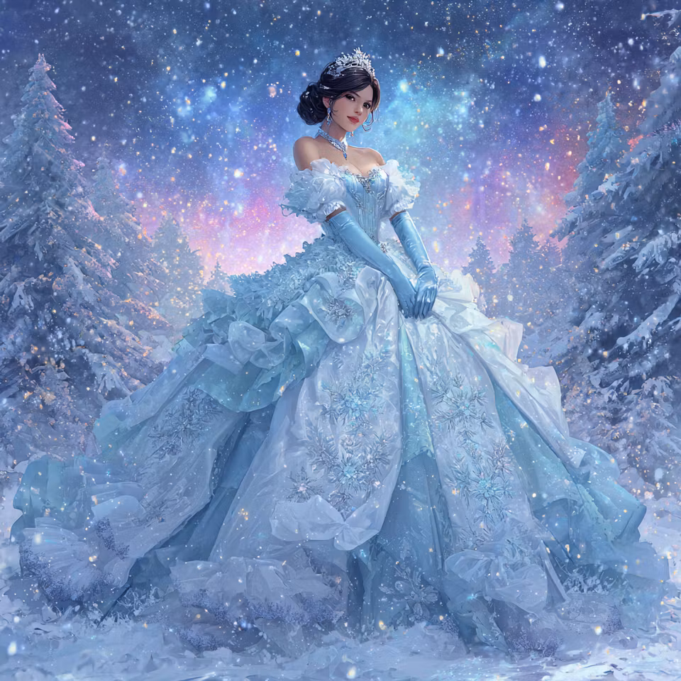 Diamond Painting - Isprinsessans Vinternatt (Beställningsvara)