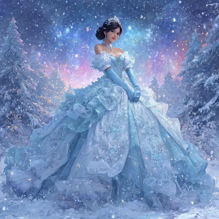 Diamond Painting - Isprinsessans Vinternatt (Beställningsvara)