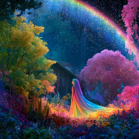 Korsstygn - Vägen genom Regnbågsskogen (Beställningsvara)