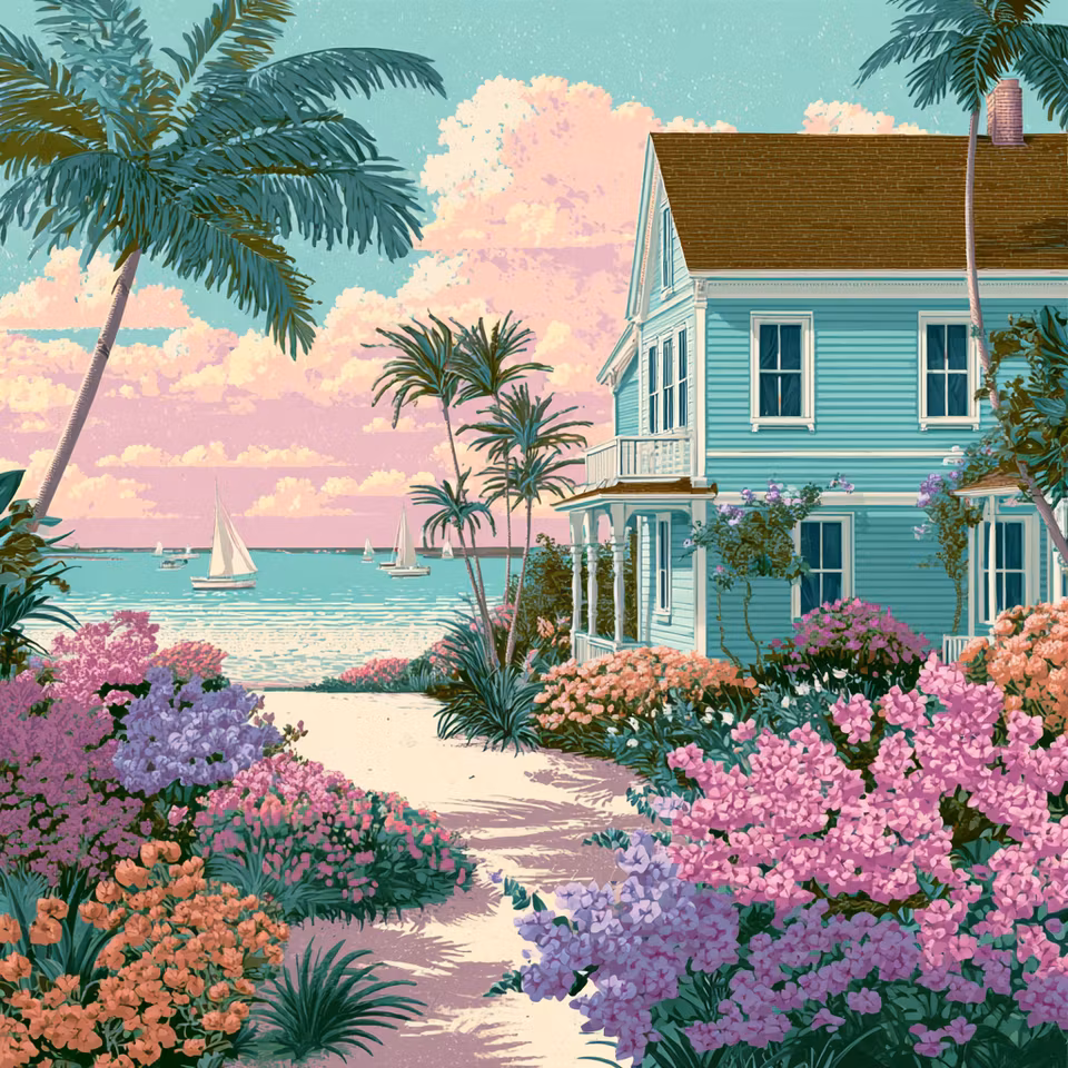 Diamond Painting - Sommarhuset vid Segelbukten (Beställningsvara)