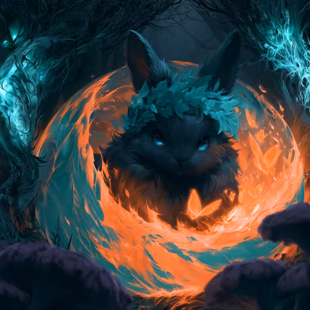 Diamond Painting - Skogskaninen i Eldljus (Beställningsvara)