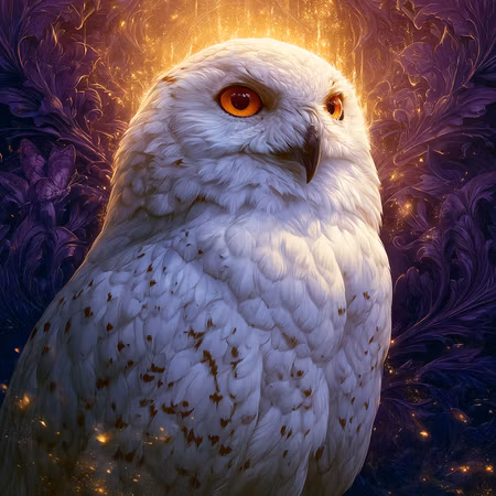 Diamond Painting - Snöugglans gyllene sken (Beställningsvara)