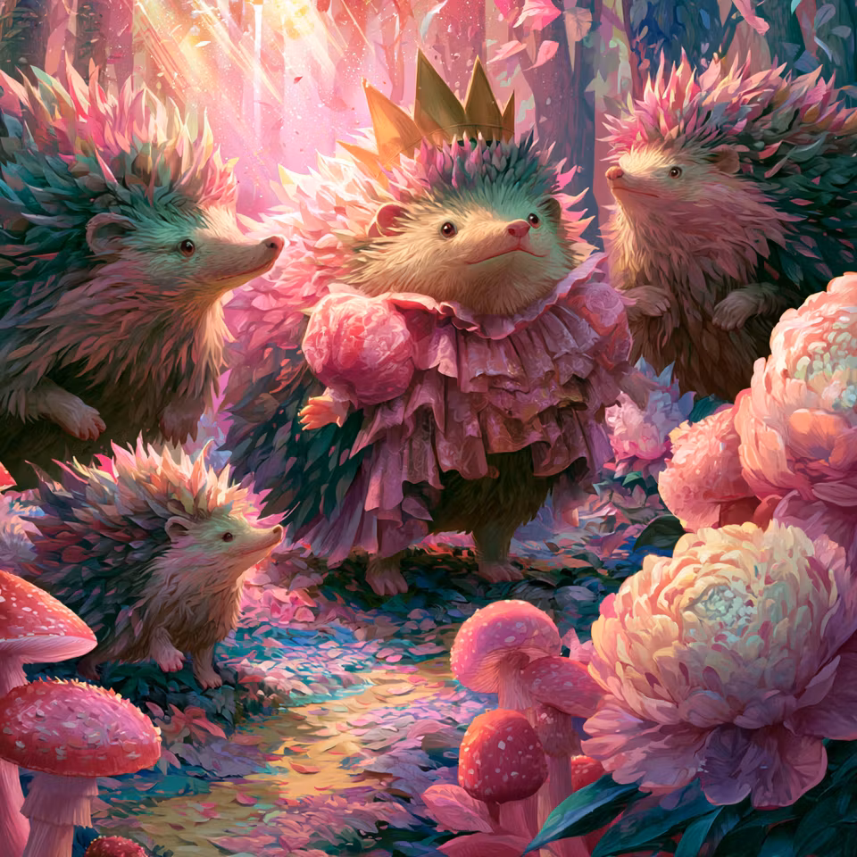 Diamond Painting - Igelkottsdrottningens blomsterstig (Beställningsvara)