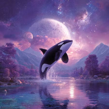 Diamond Painting - Späckhuggaren under månarnas himmel (Beställningsvara)