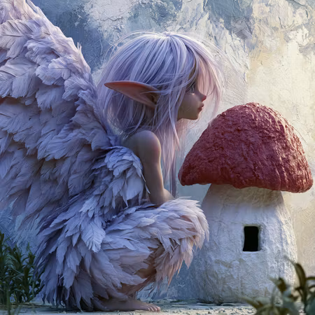 Diamond Painting - Svamphusets Ängel (Beställningsvara)