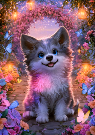 Diamond Painting - Blomsterstigens Glädje (Beställningsvara)
