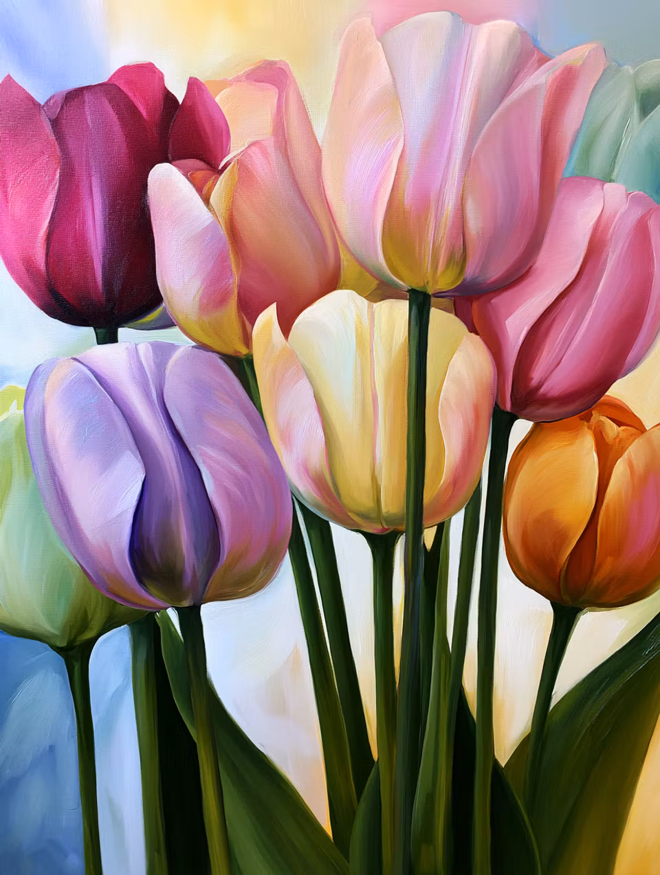 Diamond Painting - Vårens Tulpaner (Beställningsvara)