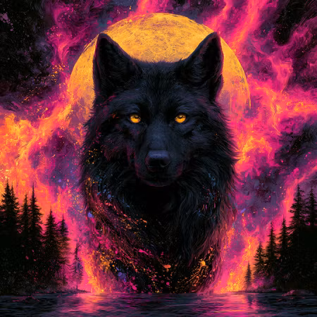 Diamond Painting - Eldmånen Vakar (Beställningsvara)