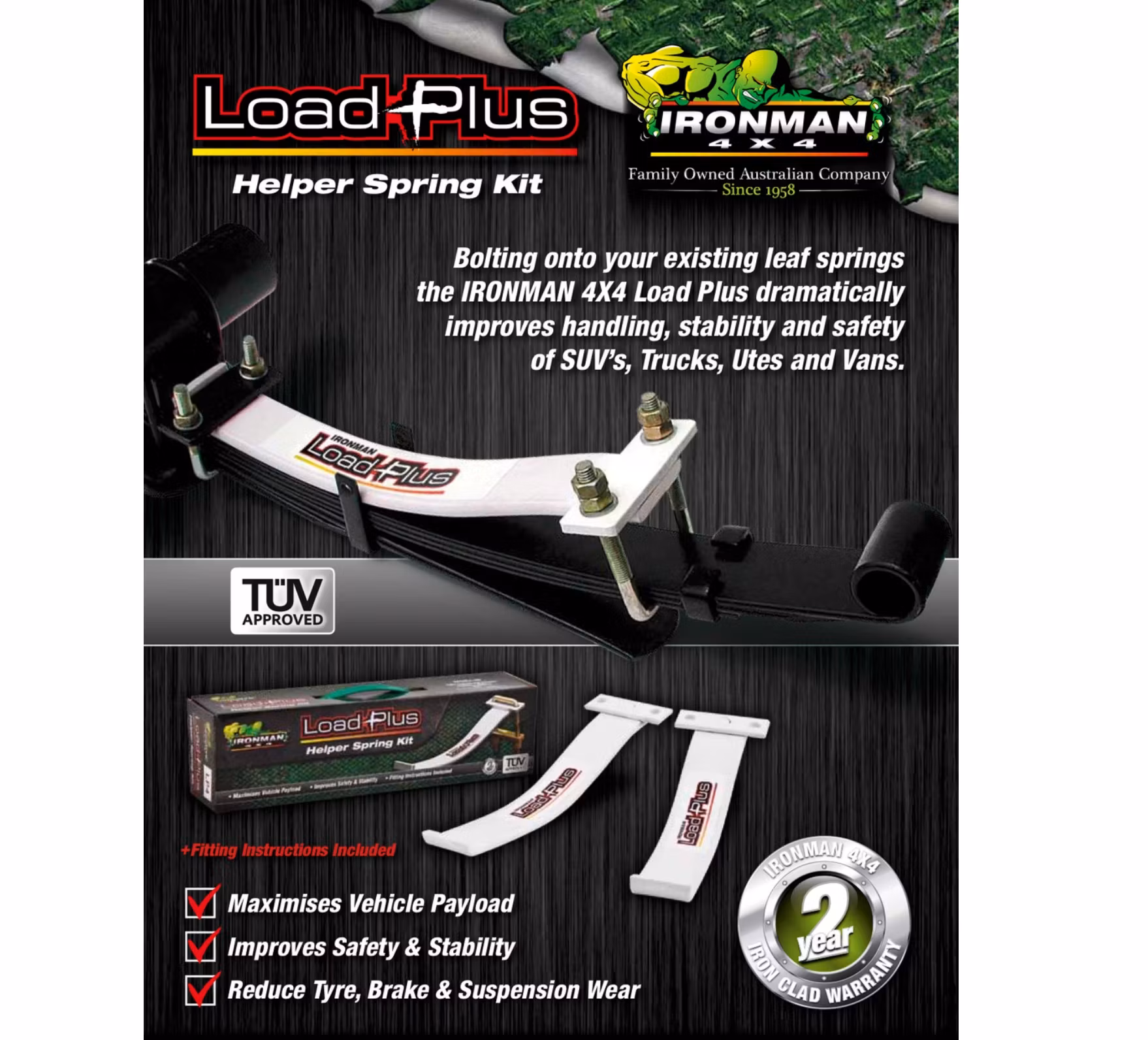 Bladfjær LOAD PLUS Sprinter Amarok Transit Pajero Land Cruiser LP4