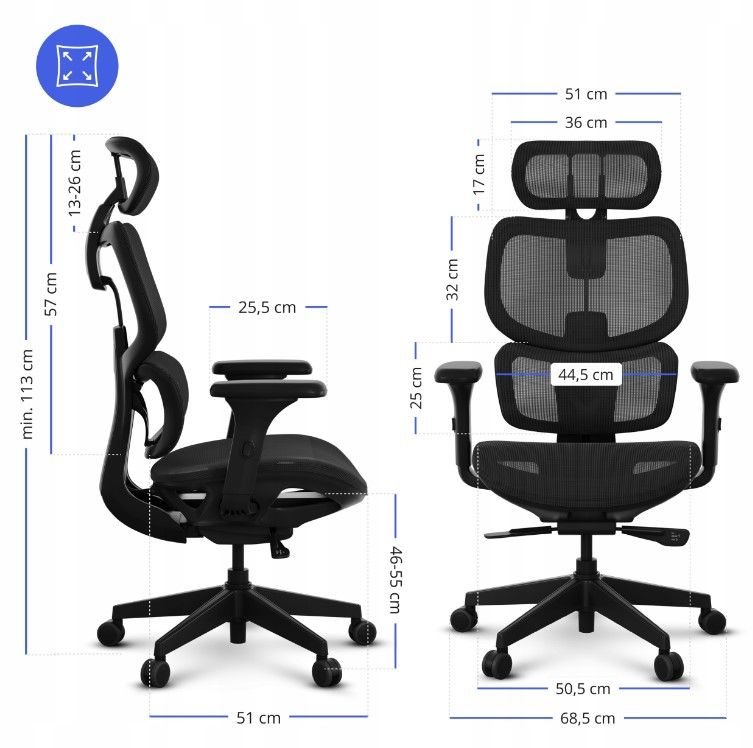 Gamingstol kontorstol Sense7 Nobu Max-130kg Ergonomisk