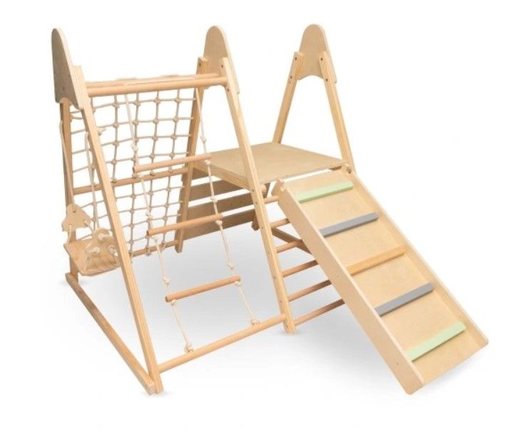 Klatrestativ - lekeplass 5i1 med sklie, ladder, huske. Montessori