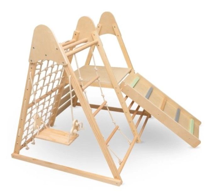 Klatrestativ - lekeplass 5i1 med sklie, ladder, huske. Montessori
