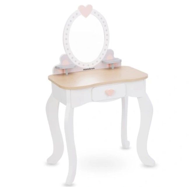Montessori Sminkebord i tre med krakk og tilbehør