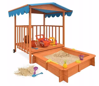 Barnehus for hagen med sandkasse hageleken