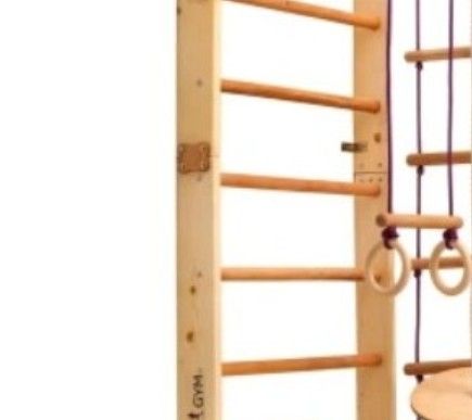 Ribbevegg Turnringsstige One Line 220x80 Sett Pull HVIT