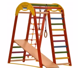 Montessori Klatrestativ - lekeplass for barn 125x100x80 cm 6 in1 RINAGYM