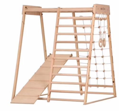 Montessori Klatrestativ - lekeplass 146x120x120 cm 7in1