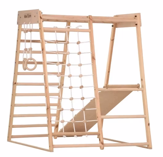 Montessori Klatrestativ - lekeplass 146x120x120 cm 7in1