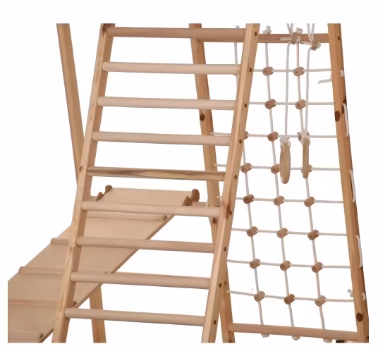 Montessori Klatrestativ - lekeplass 146x120x120 cm 7in1