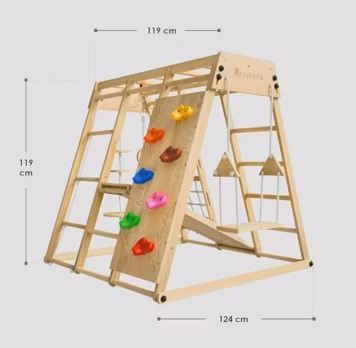 Montessori Klatrestativ - lekeplass 119 x 124 x 119 cm XXL