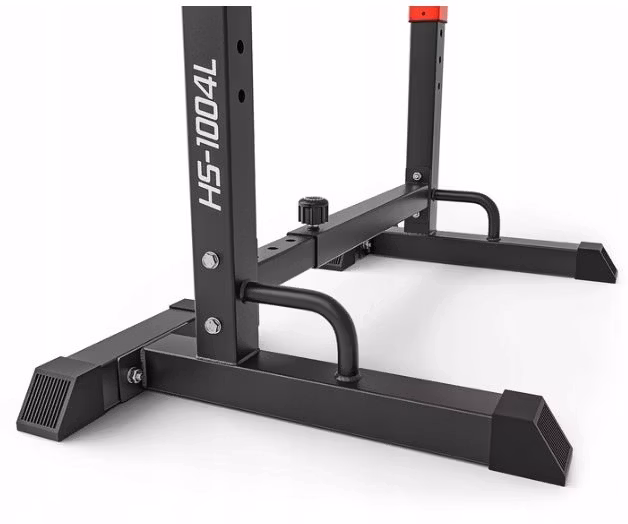 Regulerbart vektstativ 250 kg med sikkerhetsstøtter og dip‑håndtak