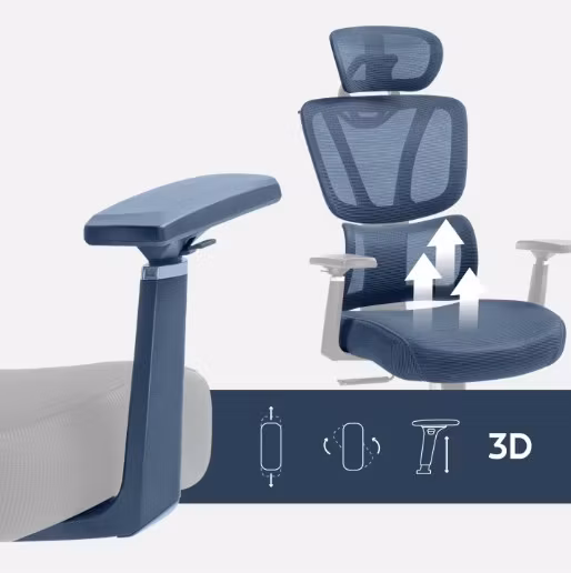 Gamingstol kontorstol MARK ADLER svart ergonomisk korsryggstøtte