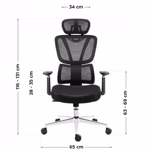 Gamingstol kontorstol MARK ADLER svart ergonomisk korsryggstøtte