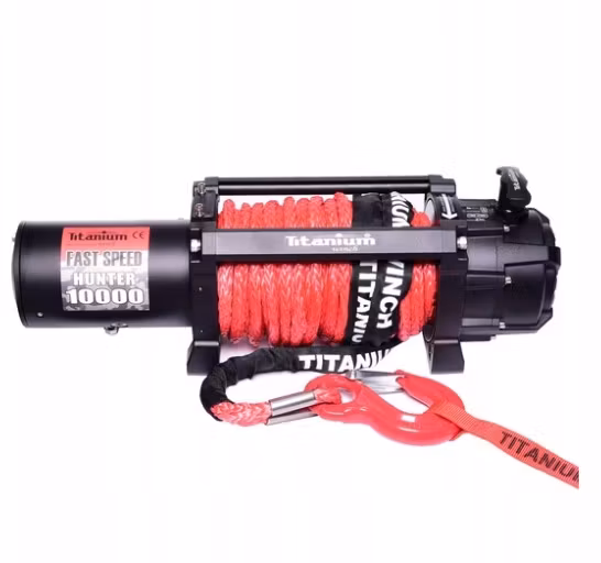 VINSJ TITANIUM HUNTER 10000 12V MEGET RASK – syntetisk tau 23 m/min – 104:1