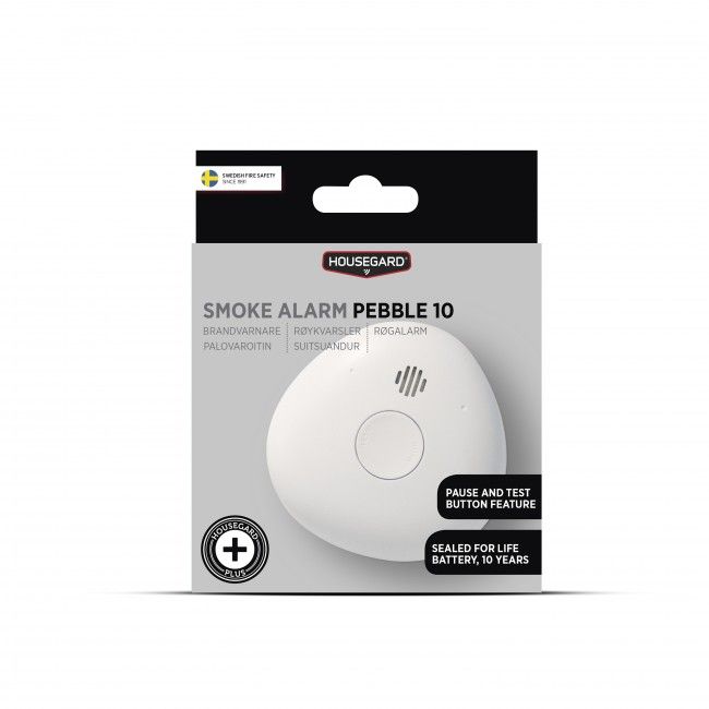Housegard optisk brandvarnare, Pebble inkl 10-års batteri, SA701