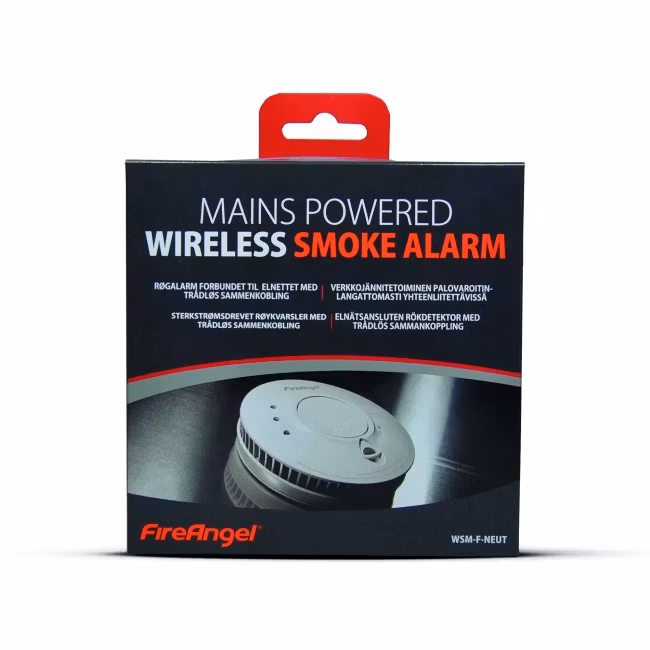 Fireangel Wi-Safe2 trådlös brandvarnare, nätansluten, WSM-F