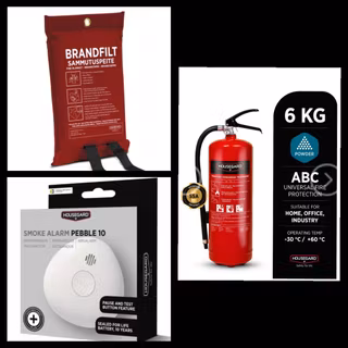 Trygghetspaket -20% Brandsläckare, brandfilt, brandvarnare