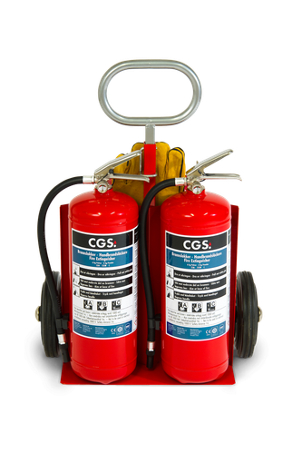 CGS Heta Arbeten släckkärra ink brandfilt, handskar & 2 st pulversläckare, ET2X6