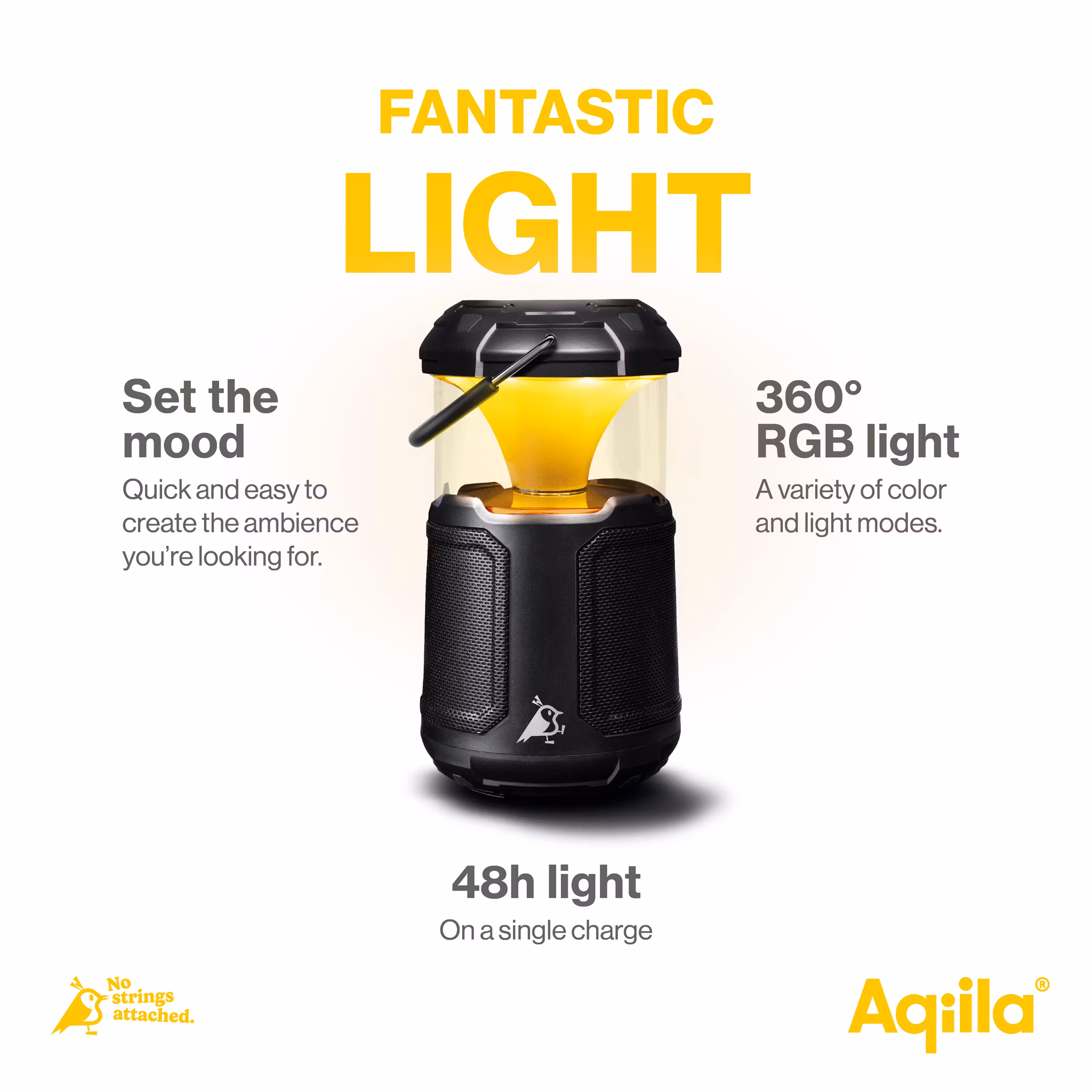 Aqiila Soundbird B10 – Dimbar LED-lampa med högtalare