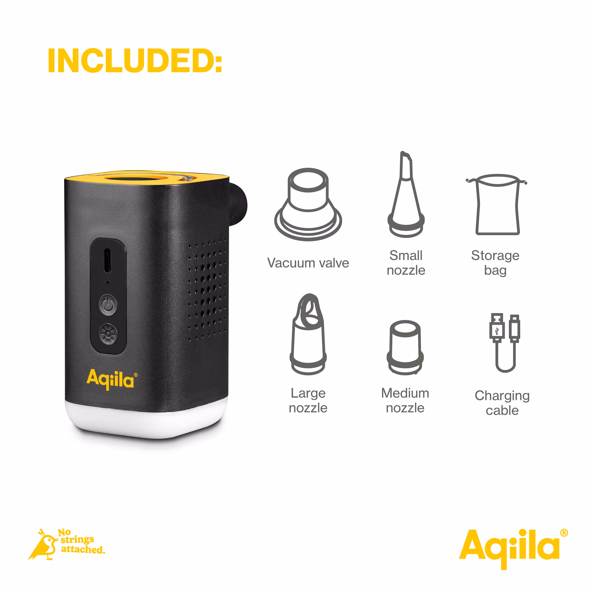Aqiila Airbird C2 – Luftpump 3-i-1