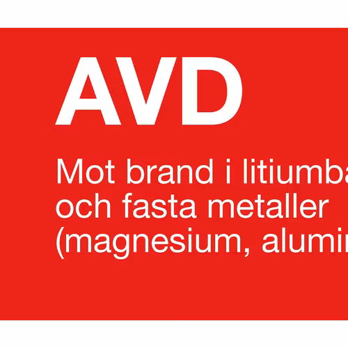 Housegard skylt AVD 10x20 cm röd/vit, vinyl